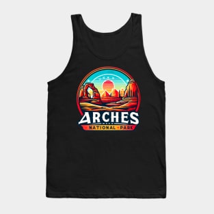 Arches National Park (Utah) Moab Utah Arches Vintage Sunset Tank Top